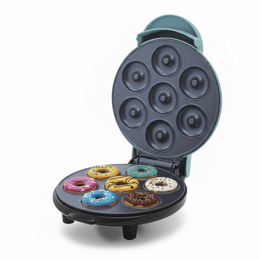 Piastra per Mini Ciambelle 7 Donuts - Macchina Elettrica Colazione Bimbi