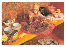 Vintage French SFBJ Doll Still Life Postcard - Current Inc. Art Print