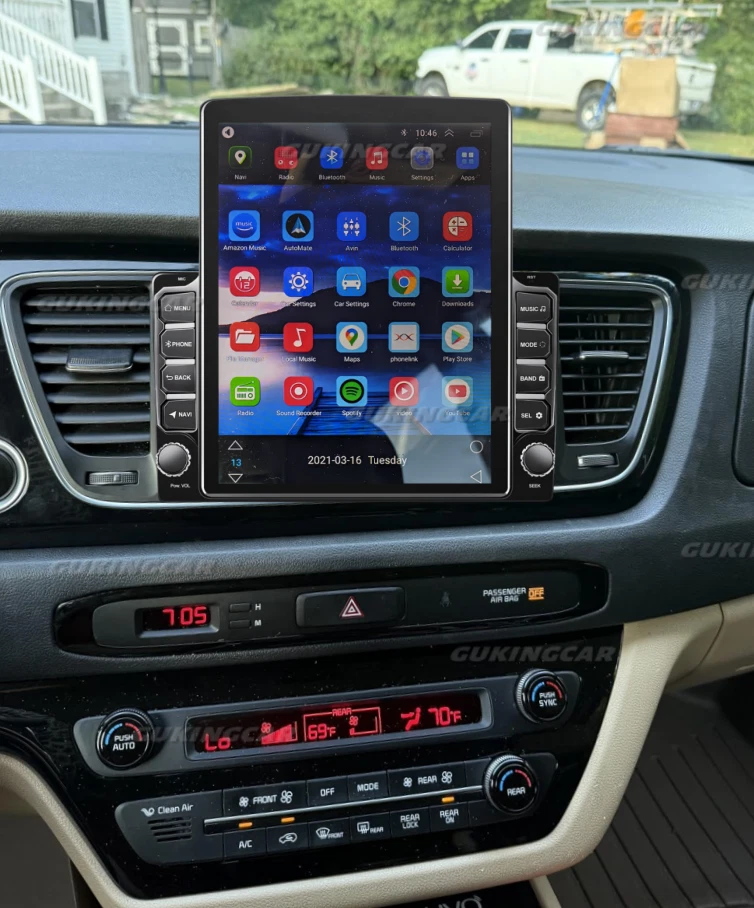 Radio estéreo para coche 9,7" para Kia Sedona 2015-2021 Android15 Carplay GPS NAVEGACIÓN + CÁMARA Foto 4 de 4