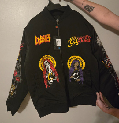 Cookies highway nylon zip front bomber jacket size small | eBay