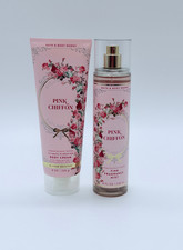 Bath  Body Works PINK CHIFFON Fragrance Mist  Body Cream Set of 2