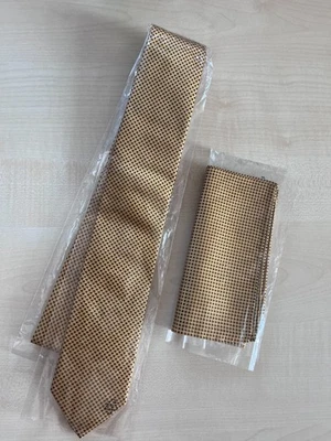 Seidenkrawatte mit Einstecktuch Tom Rusborg, Set NEU, OV, made in italy - Bild 1 von 4