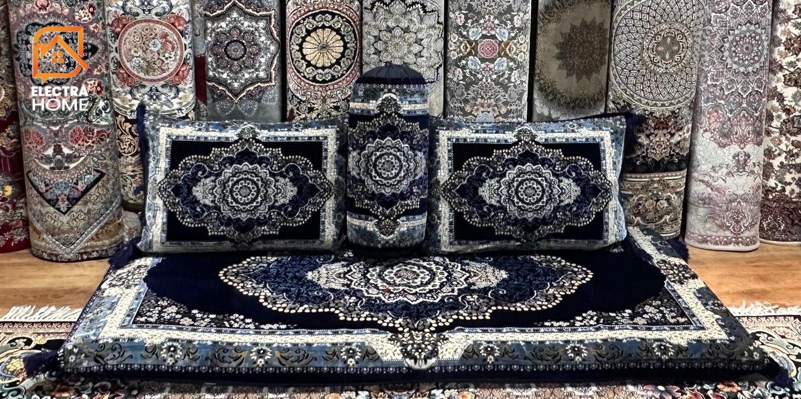 Housse de matelas traditionnelle d'époque et triple taie d'oreiller tissage lourd 3.0kg