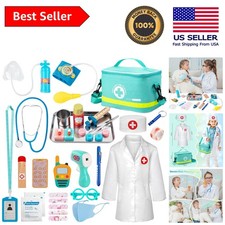 34-Pc Toddler Doctor Kit with Stethoscope  Medical Bag - Educational Playset