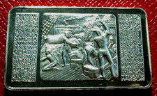 Vintage Boston Tea Party Art Bar by Mt. Everest Mint 1 Troy oz..999 Fine Silver