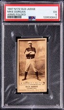 1887 N172 Old Judge Cigarettes Mike Dorgan (Arms Folded) PSA 5 - New York Giants