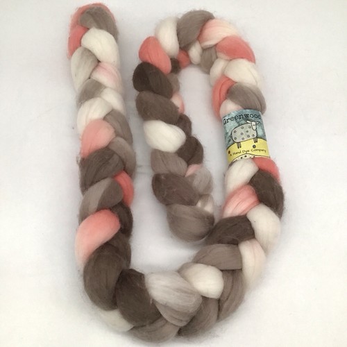 2 Skeins of Roving Wool - Greenwood + Newport Tweed (8 oz total) - Picture 2 of 5