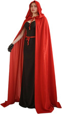 Adult Velvet Hooded Cloak Cape for Halloween Adult Hooded Cloak Cape in Multip