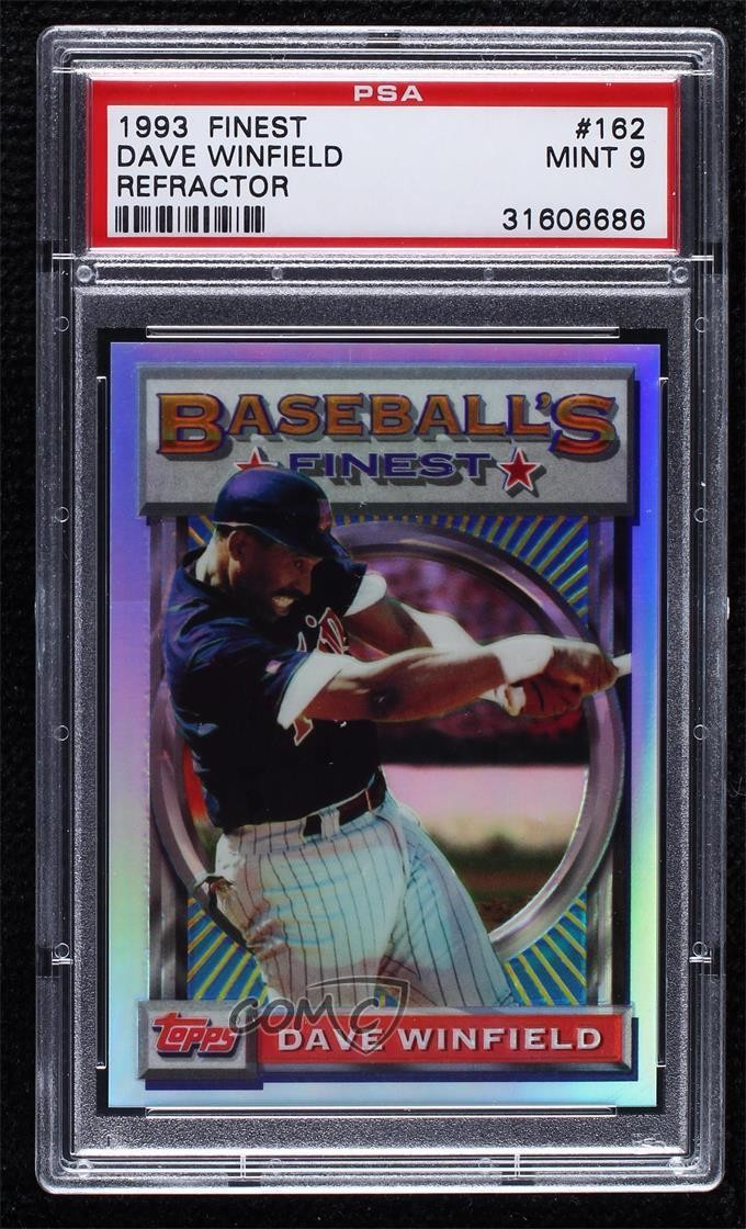 1993 Topps Finest Baseball's Finest Refractor Dave Winfield #162 PSA 9 MINT HOF