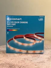 ECOSMART 32 ft LED Color Changing Tape Strip Light with Remote And Power Supply