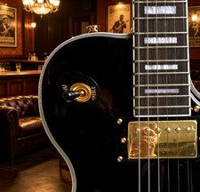 Hot Selling Black Electric Guitar HH Pickups Mahogany Body Fixed Bridge