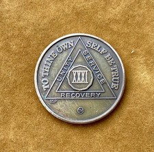 Vintage 31 Year AA Sobriety Chip in Nice Condition