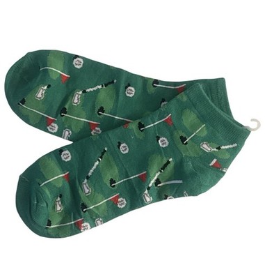 Golf Socks Unisex Low Cut Green Clubs Size 9-12 Novelty