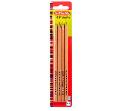 herlitz Skizzo Bleistifte HB naturbelassen, 4 St.