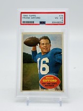 1960 Topps #74 Frank Gifford PSA 6 Graded Football Card New York Giants NFL