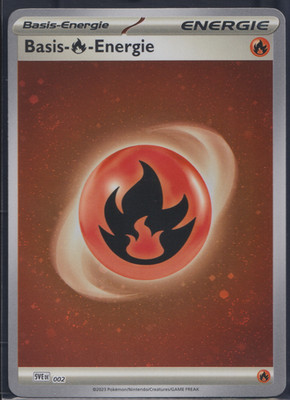 3x Swirl -Basis Feuer Energie SVE 002 Holo - Karmesin Purpur - DE - NM - Pokemon