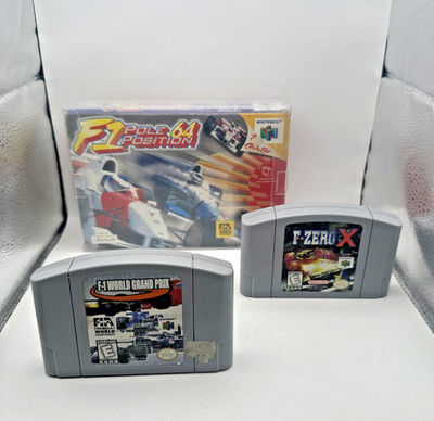 F-Zero X F1 Pole Position 64 World Grand Prix Nintendo 64 N64 Games LOT Bundle