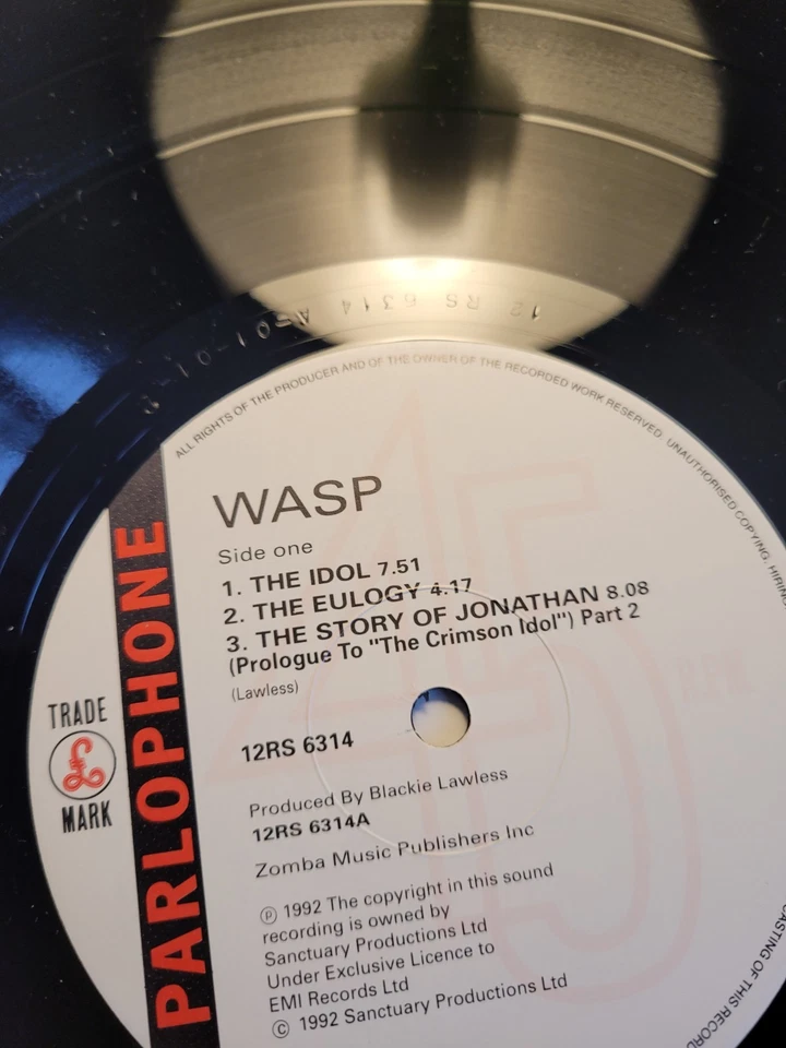 W.A.S.P. The Idol limited etched 12" Single - NM Unplayed - Image 4 of 4