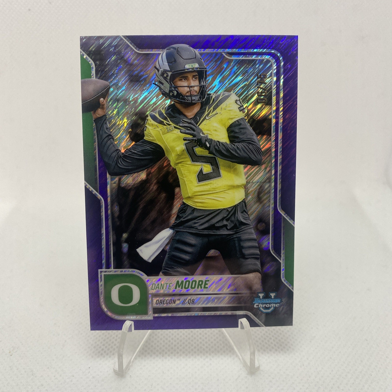 2025 Topps Bowman Chrome U Football DANTE MOORE Purple /75 #137