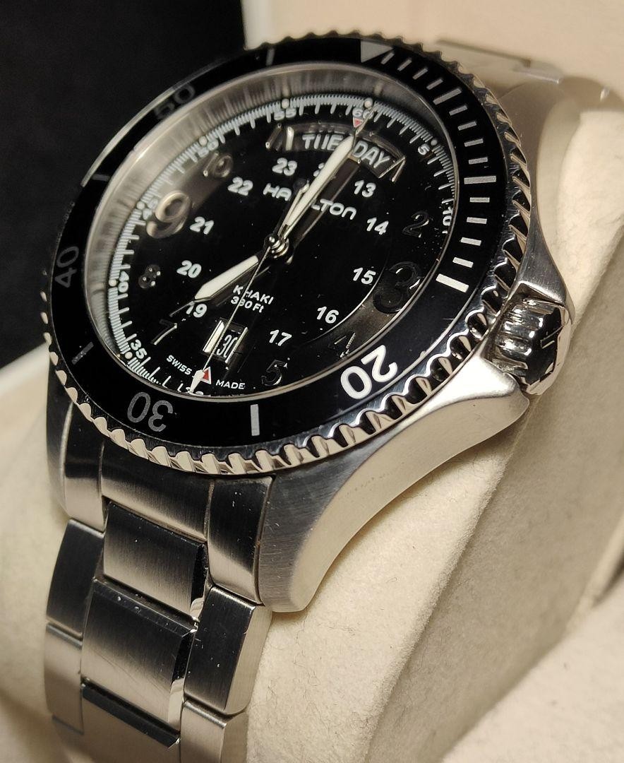 HAMILTON Khaki King Scuba Quartz Watch H645110 Black Dial Diver's