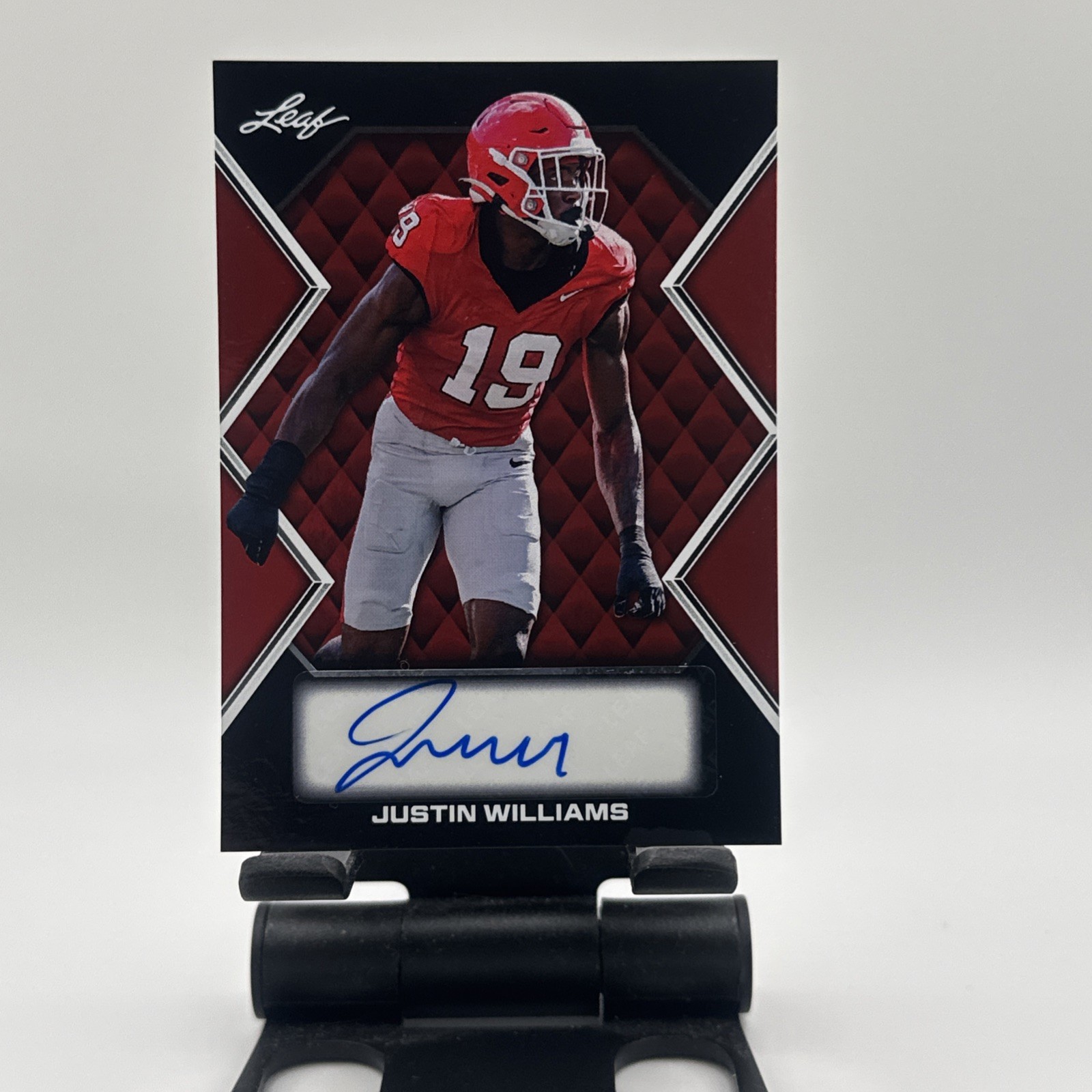 Justin Williams Prospect 2026 Leaf #BA-JW3 Autograph Red Parallel Georgia