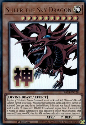 1X NM Slifer the Sky Dragon (Stamp Art) - RA05-EN128 - Ultra Rare