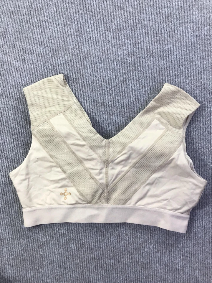 Sujetador deportivo Tommy John para mujer XL beige soporte para hombros cremallera frontal gimnasio ropa deportiva Foto 4 de 4