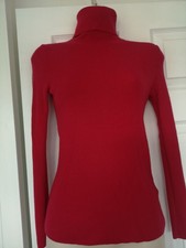 Uniqlo Women's Red Pure Wool, Long Sleeve, Size S