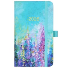 2026 Pocket Planner Oil Painting Cover Weekly Monthly Personal Organizer 2025...