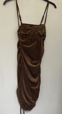 PLT Brown Bodycon Dress With Underwiring Size 10