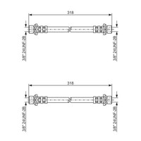 2X Bosch BremsschlÄUche Hinten Passend FÜR Toyota Yaris Links+Rechts