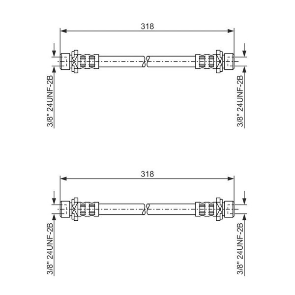 2X Bosch BremsschlÄUche Hinten Passend FÜR Toyota Yaris Links+Rechts-image