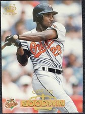1996 Curtis Goodwin (RC) Baltimore Orioles MLB Pacific Spanish Rookie Card #261. rookie card picture