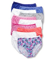 Just My Size 1610PX Cool Comfort Cotton Brief Panty - 10 Pack