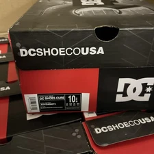 DC Men's Pure Skate Shoe Size 10 Red & Black