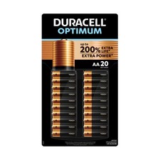 Duracell Optimum AA Batteries 200% Extra Long Life, 20 Pack