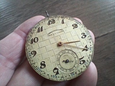 Vintage Chronometre Union E.A. Soleure (Pocket Watch) Movement & Dial
