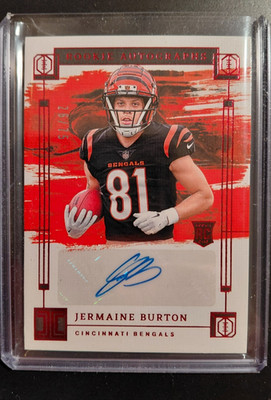 2024 Panini Impeccable Football Rookie Autographs Jermaine Burton 26/75 Bengals
