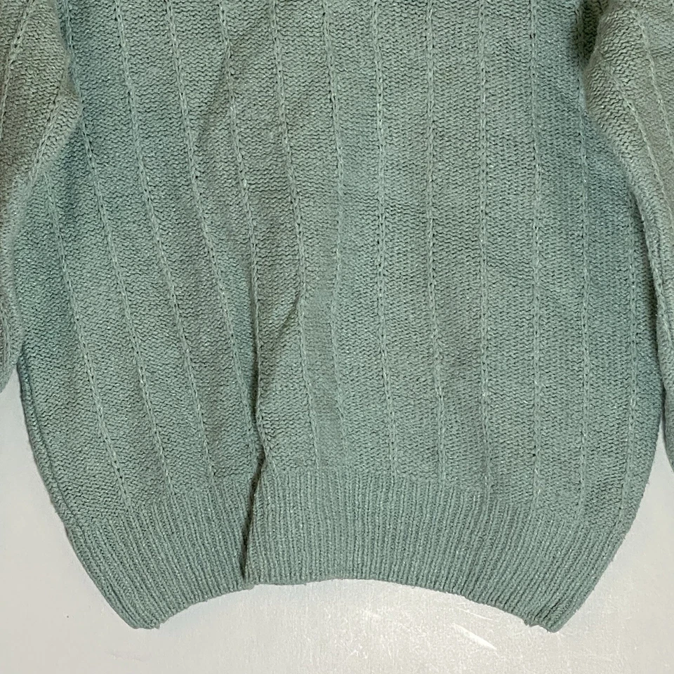 Suéter Vintage Jaclyn Smith Mujer Pequeño Antiguo Azul Corea Mezcla Seda Perla Foto 3 de 4