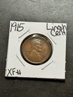 1915 Lincoln Wheat Cent Penny XF Extra Fine Better Date 1c Coin (Raw18941)