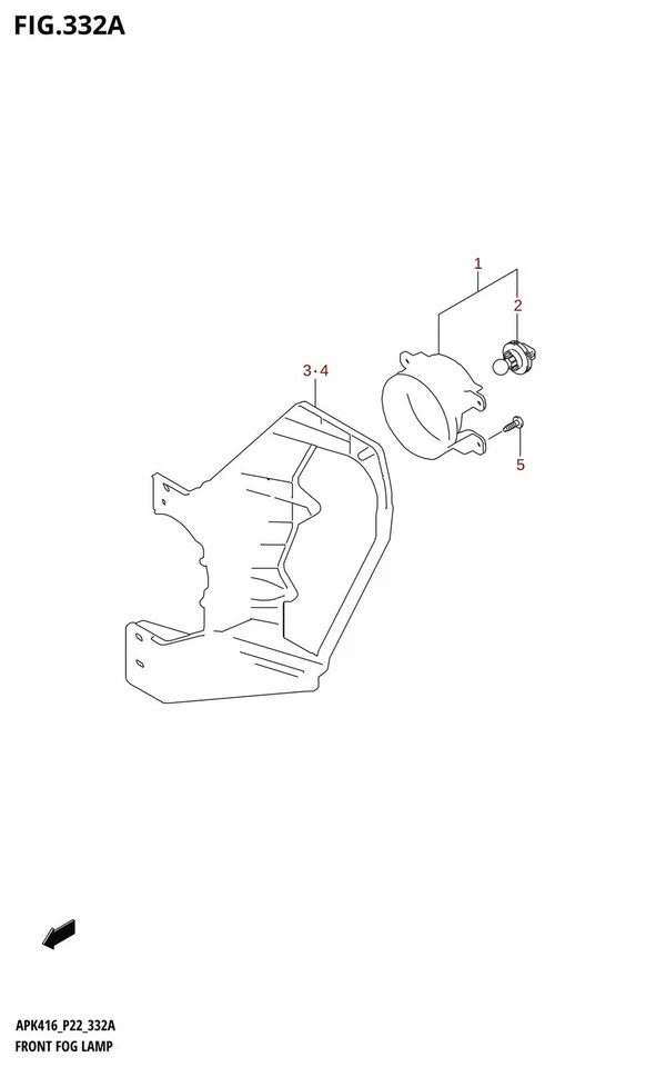 Suzuki Genuine Fog Lamp Bracket Right Electrical Fits Vitara 35526-54P00-000