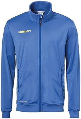 uhlsport Kinder Score Track Jacke Sportjacke, Blau/limonengelb, 116