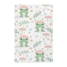 Fitted Crib Sheets Cute Frog Mushrooms Leaves Stretchy Portable Playard Sheet...