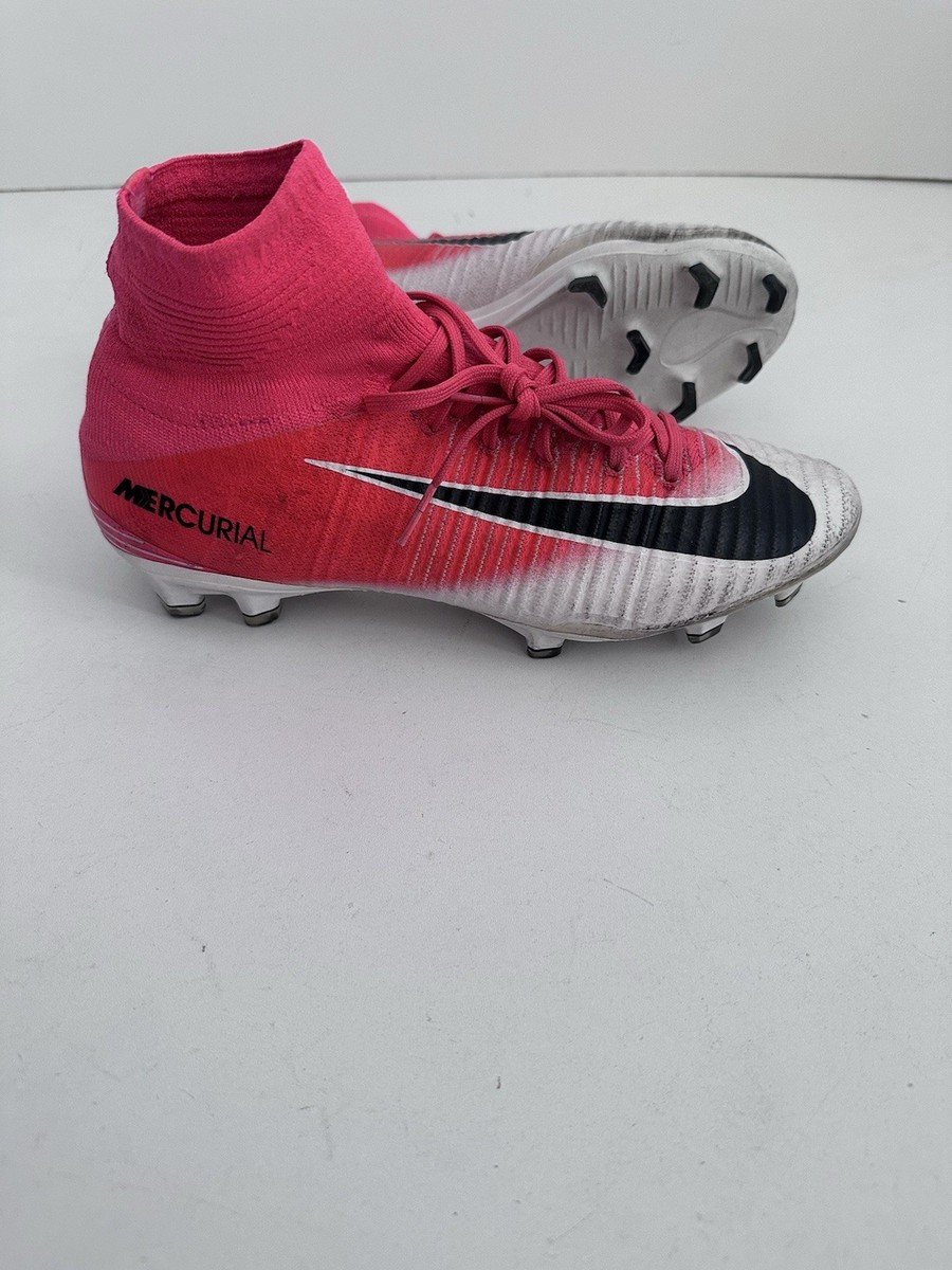 Nike Mercurial Superfly 5 Pink White Football Cleats Soccer Boots