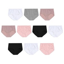 Hanes Womens Lightweight Mesh Briefs 10 pk Assorted Colors sz 9
