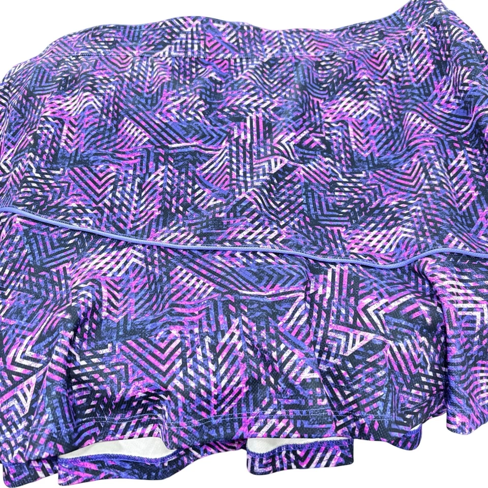 Made for Life Skorts Falda Pantalones Cortos Púrpura Negro Estampado Geométrico Talla XL Atlético Foto 2 de 4