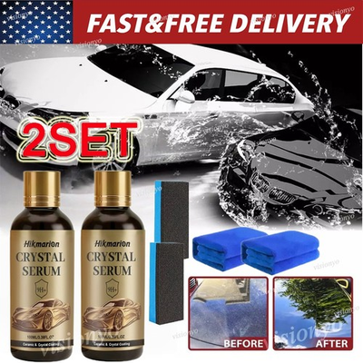 #ad 2SET New Crystal Serum – Advanced Graphene Ceramic Coating for Cars 100ML $4.98