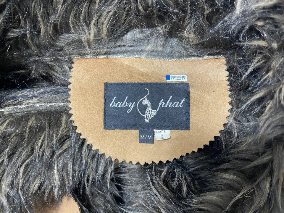 Abrigo De Colección Y2K Baby Phat Imitación Piel Gamuza Penny Lane Mob Wife M Foto 3 de 4