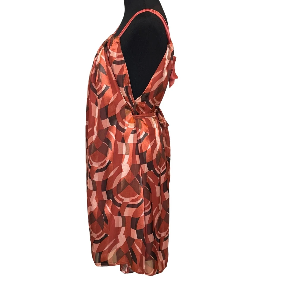 Nuevo ~ BCBGIRLS ~ Vestido Plisado Estampado Abstracto Línea A Talla S Foto 2 de 4