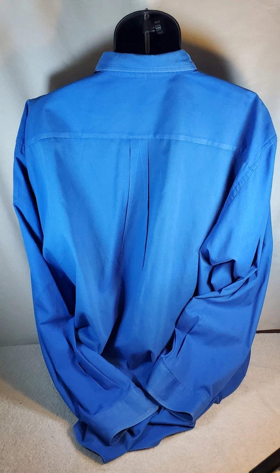 Camisa Loomis Blindada Vintage 5XL Azul Abotonada LS Algodón/Poliéster Autoridad Portuaria Foto 2 de 4